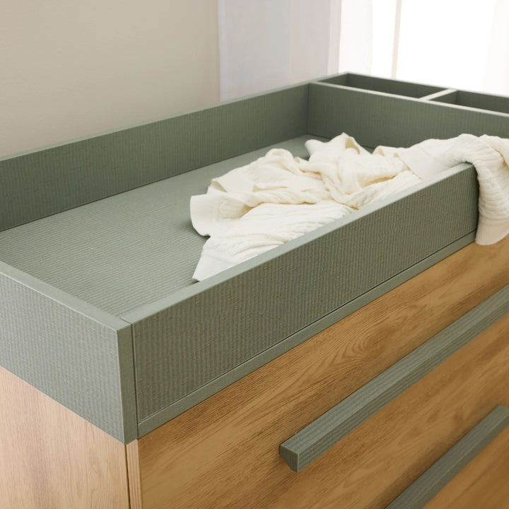 iL Tutto Hallee Chest Changer in Sage Weave & Golden Oak