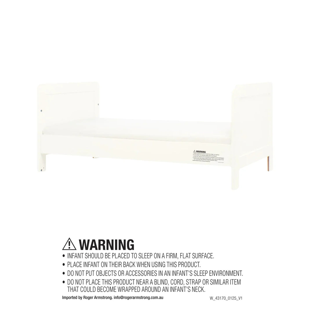 Mamas & Papas Hampden 5 Piece Set with Cotbed, Dresser Changer, Mattress, Fitted Sheets & Mattress Protector - White