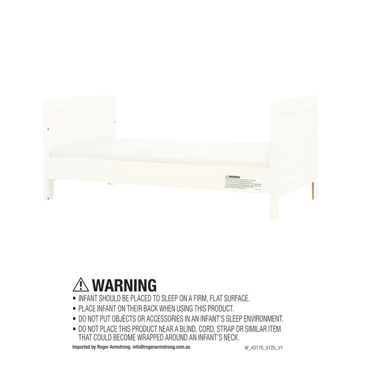 Mamas & Papas Hampden 5 Piece Set with Cotbed, Dresser Changer, Mattress, Fitted Sheets & Mattress Protector - White