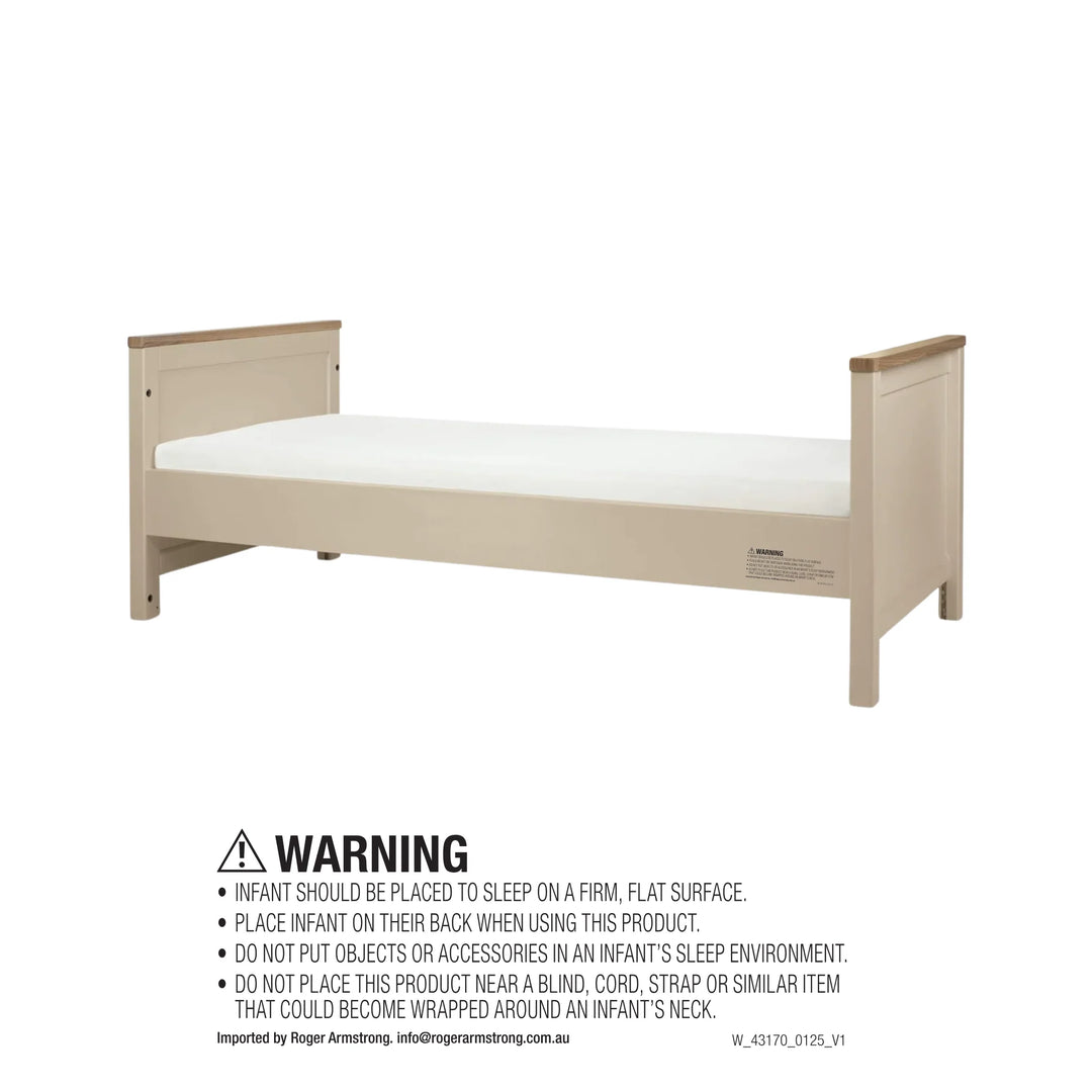 Mamas & Papas Harwell 5 Piece Set(Cotbed, Dresser Changer, Mattress, Fitted Sheets & Mattress Protector) - Cashmere