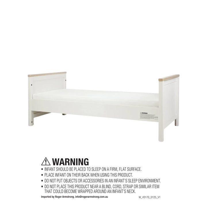 Mamas & Papas Harwell Cot Bed - White/Natural
