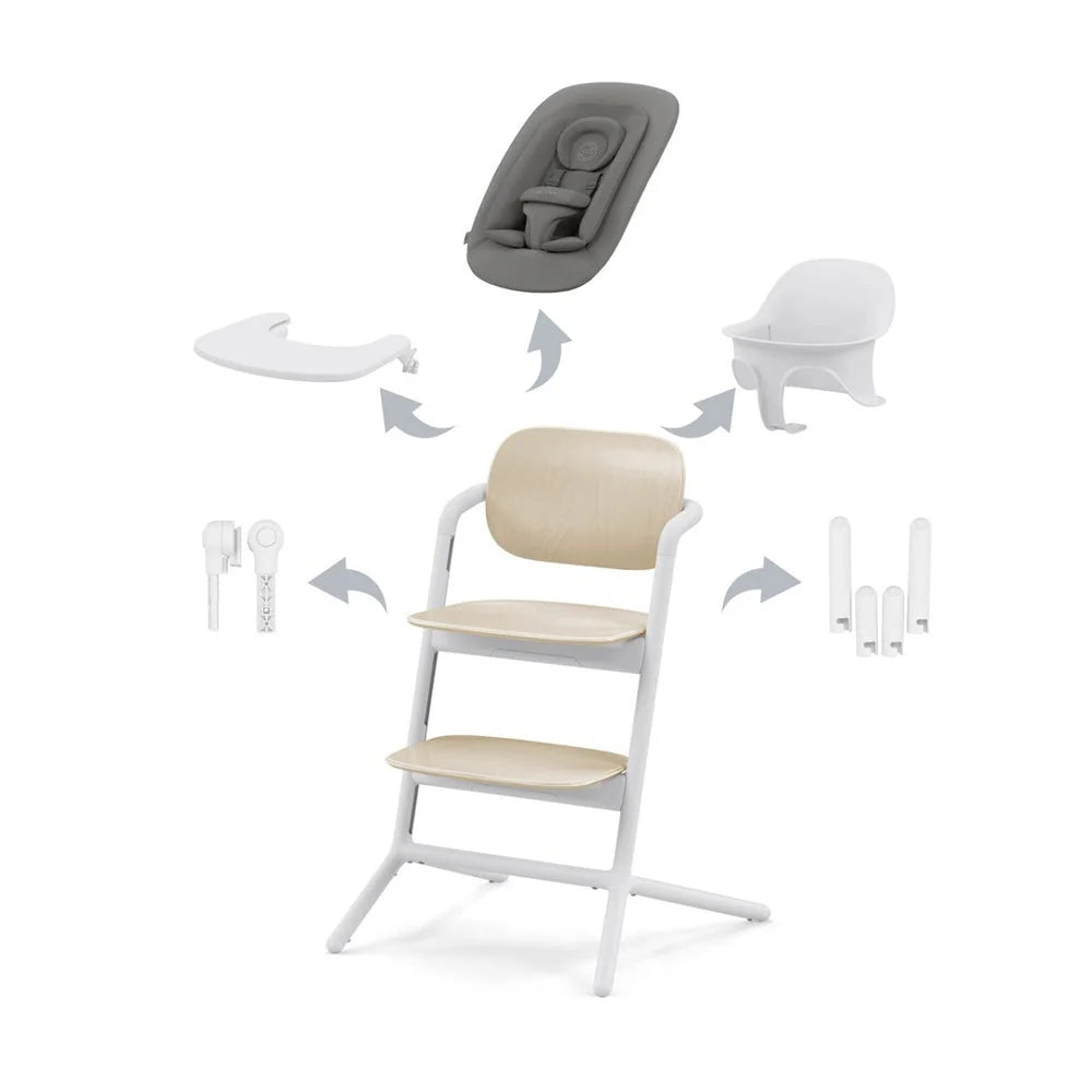 Cybex Lemo Newborn Bundle - Sand White