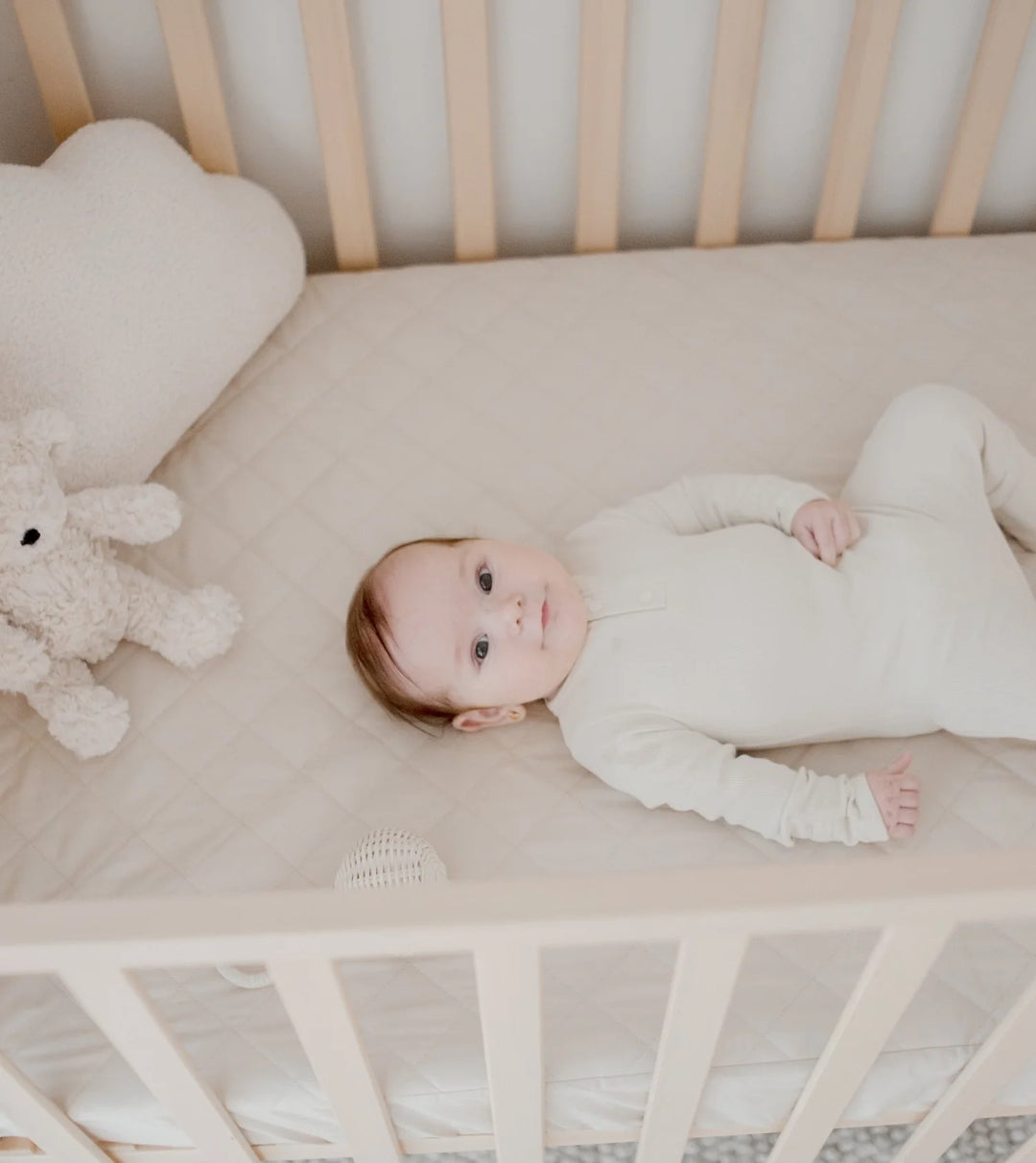 Bambella Designs Waterproof Cot Sheet | Oat