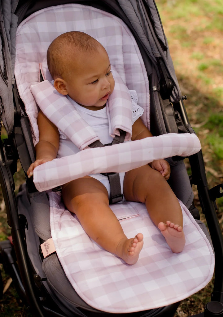 Bambella Designs Universal Pram Liner | Blush Gingham