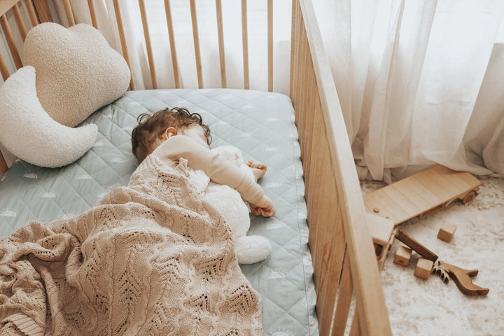 Bambella Designs Waterproof Cot Sheet | Sage Sunshine