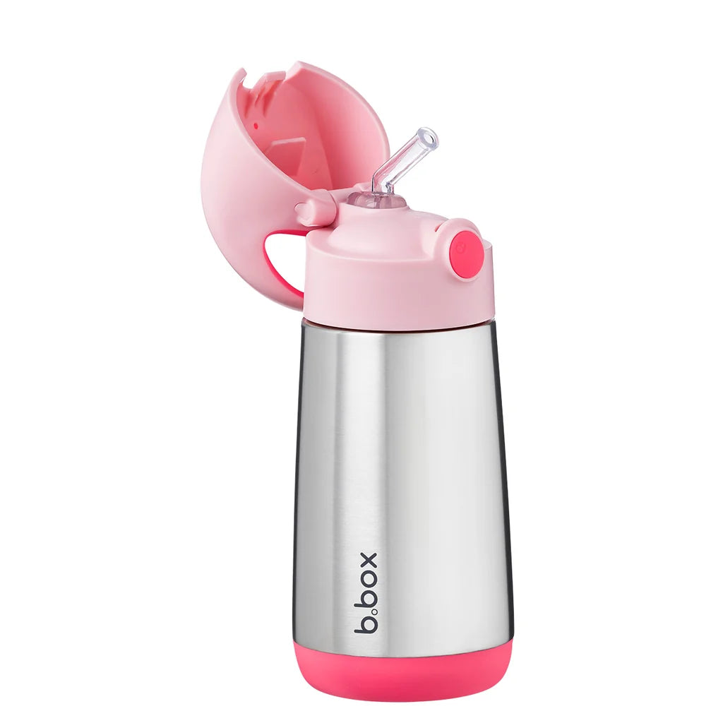 B.Box Insulated Drink Bottle 350ml - flamingo fizz