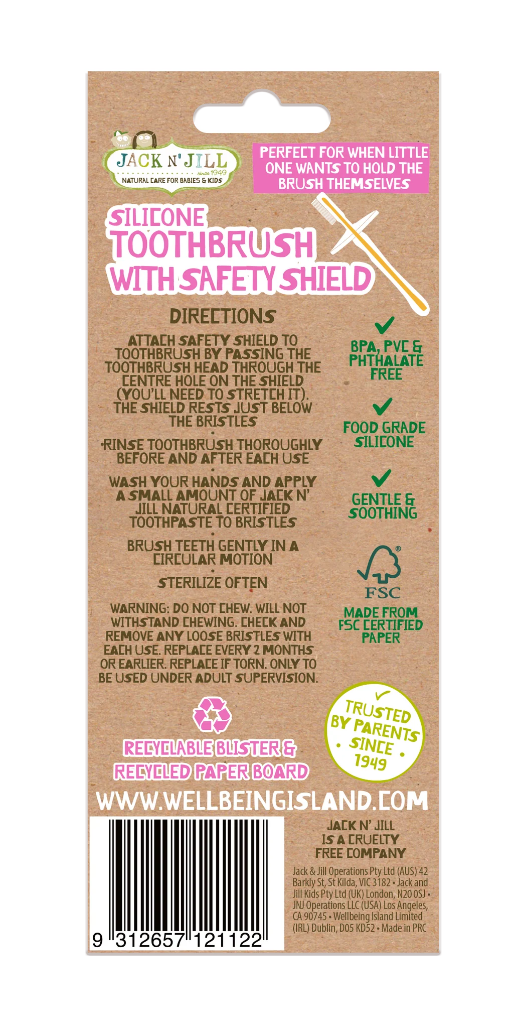 Jack N' Jill Silicone Toothbrush