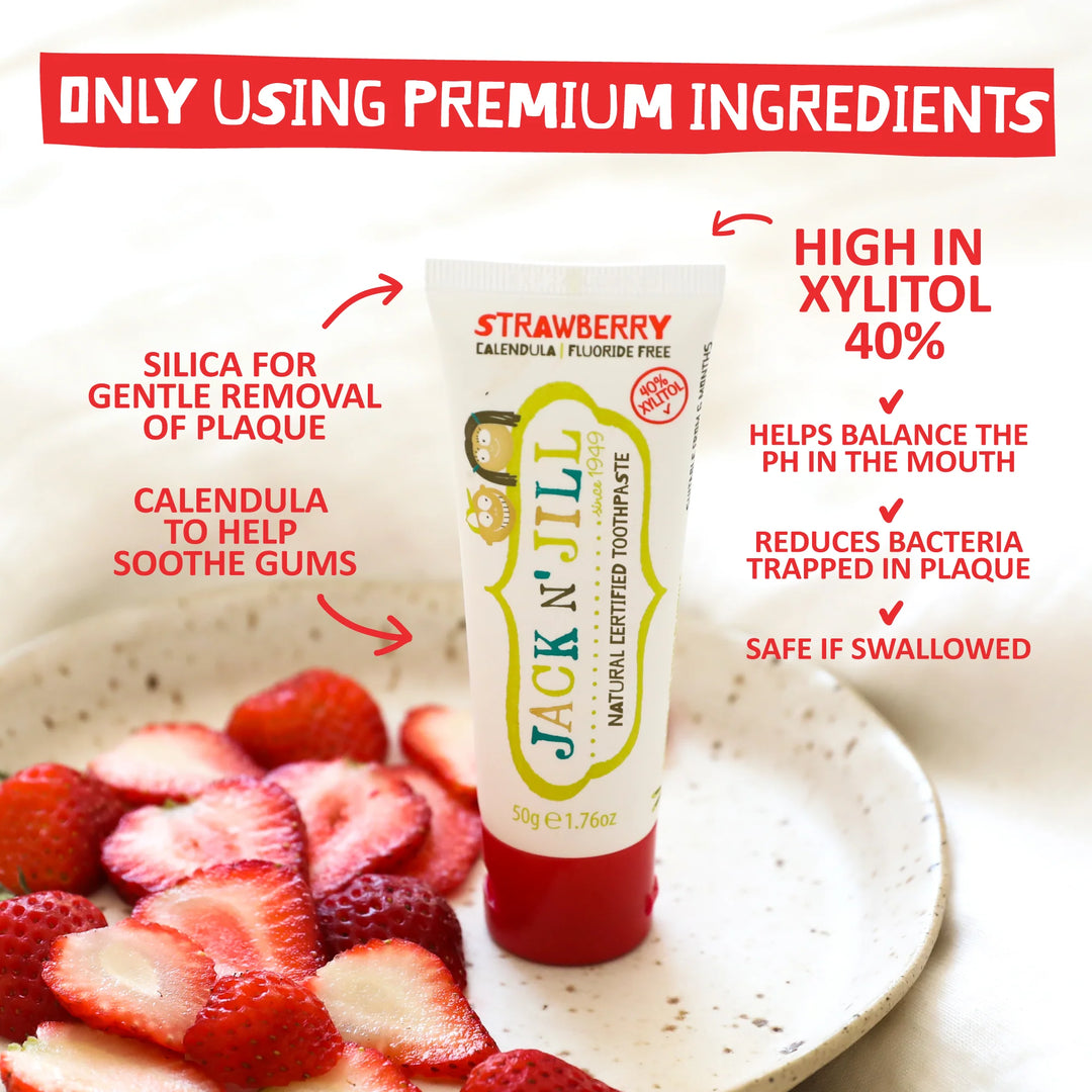 J N'J Toothpaste Organic - Strawberry