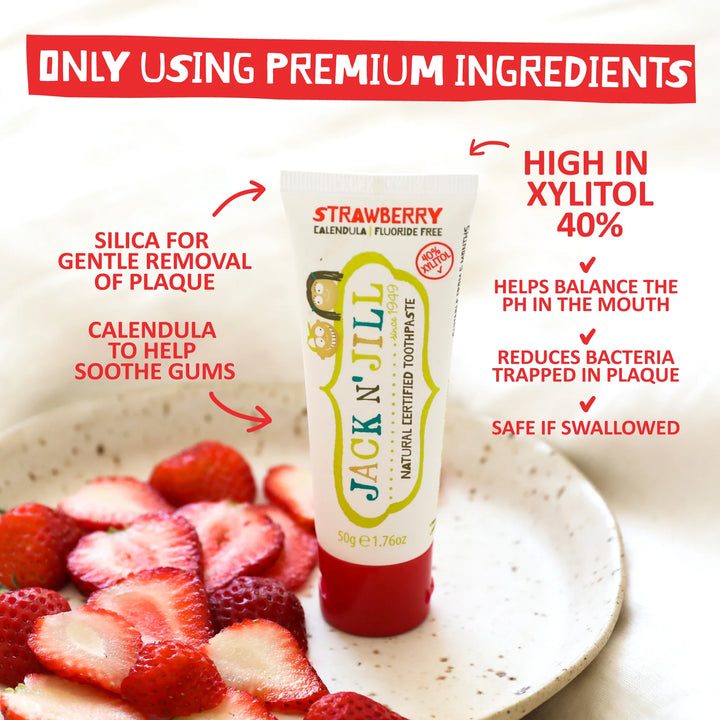 J N'J Toothpaste Organic - Strawberry