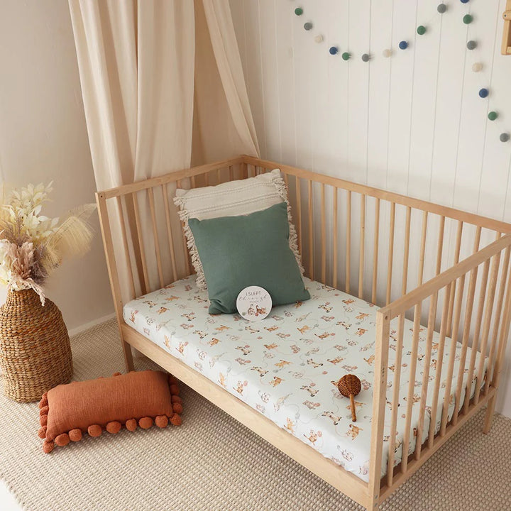 Organic Fitted Cot Sheet - Kittens