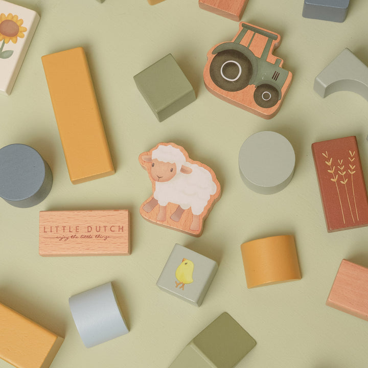 Little Dutch Wooden Building Block Set - Little Farm