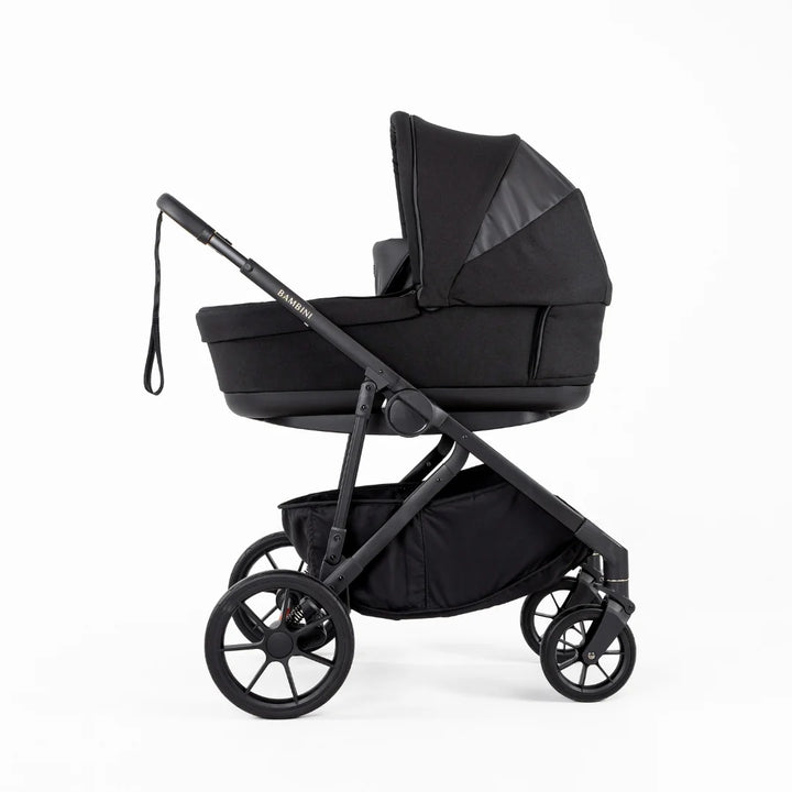 Bambini LISBON Single-to-Double Pram NOAH Black/Black Standard Bundle with Basinett and lower adaptors