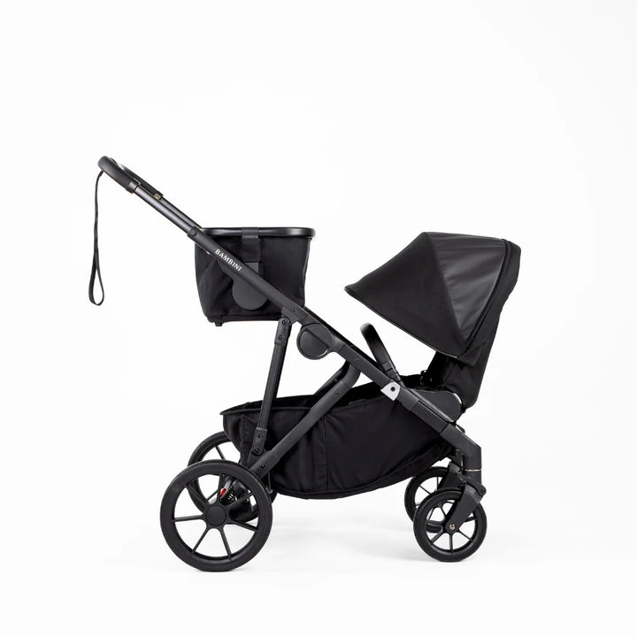 Bambini LISBON Single-to-Double Pram NOAH Black/Black Standard Bundle with Basinett and lower adaptors