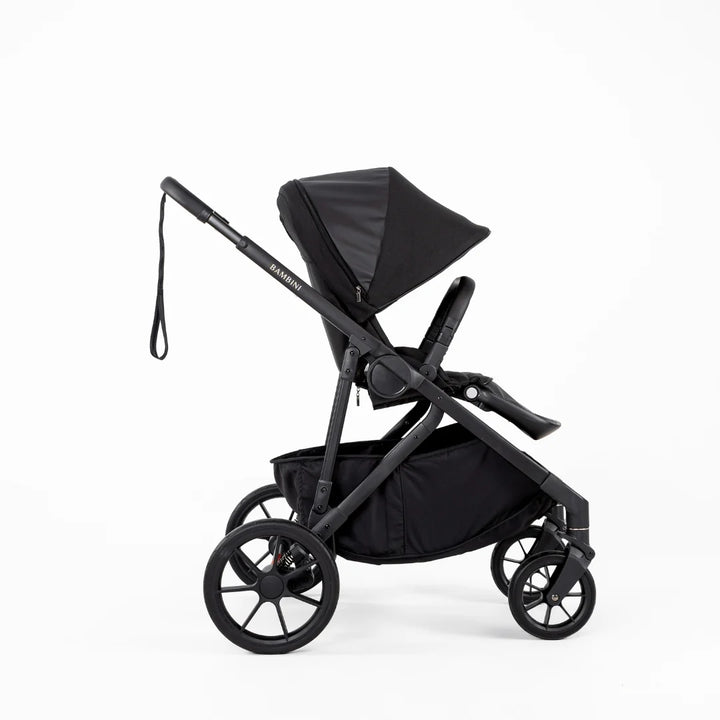 Bambini LISBON Single-to-Double Pram NOAH Black/Black Standard Bundle with Basinett and lower adaptors
