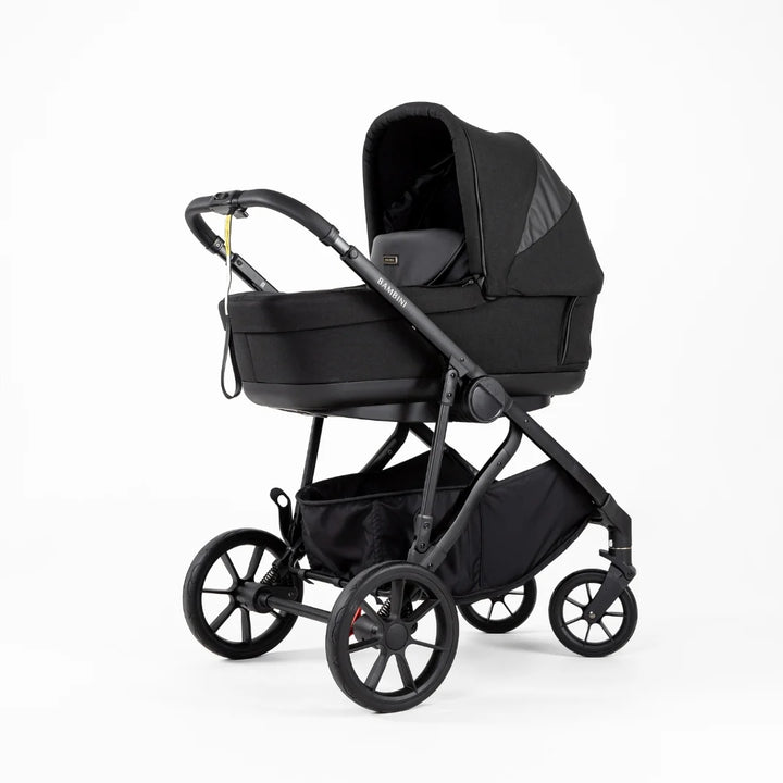 Bambini LISBON Single-to-Double Pram NOAH Black/Black Standard Bundle with Basinett and lower adaptors