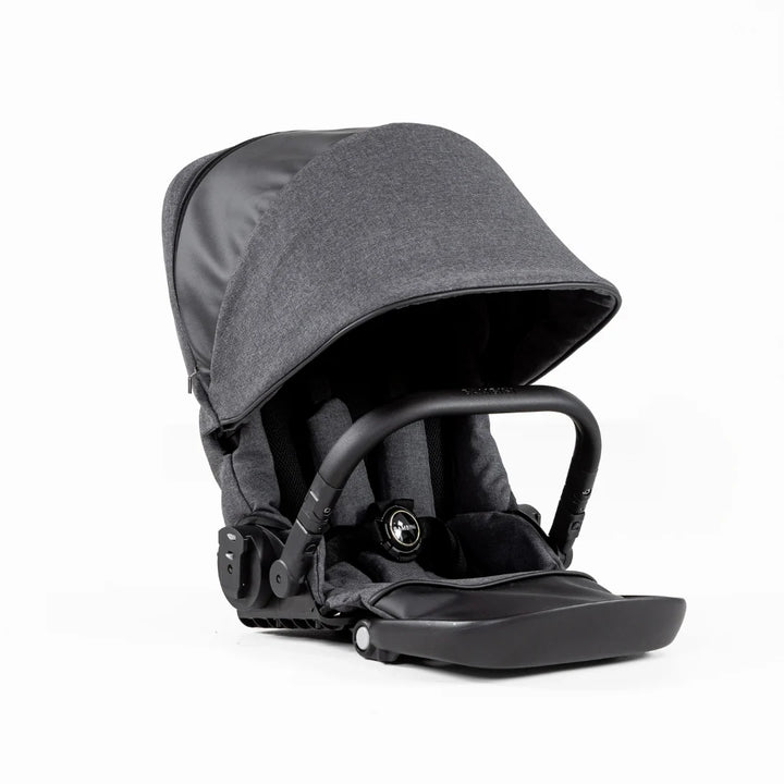 Bambini LISBON Single-to-Double Pram - HENRI Charcoal/Black Two Seat Bundle