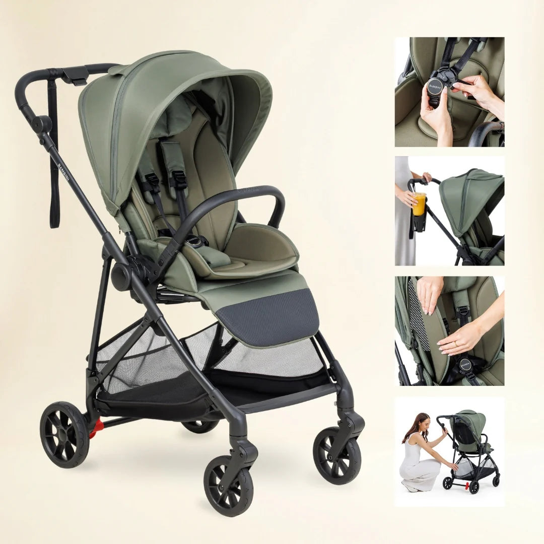 Bambini London Compact Stroller - FERN Green