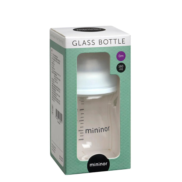 Mininor Glass Feeding Bottle 0m+ 160ml