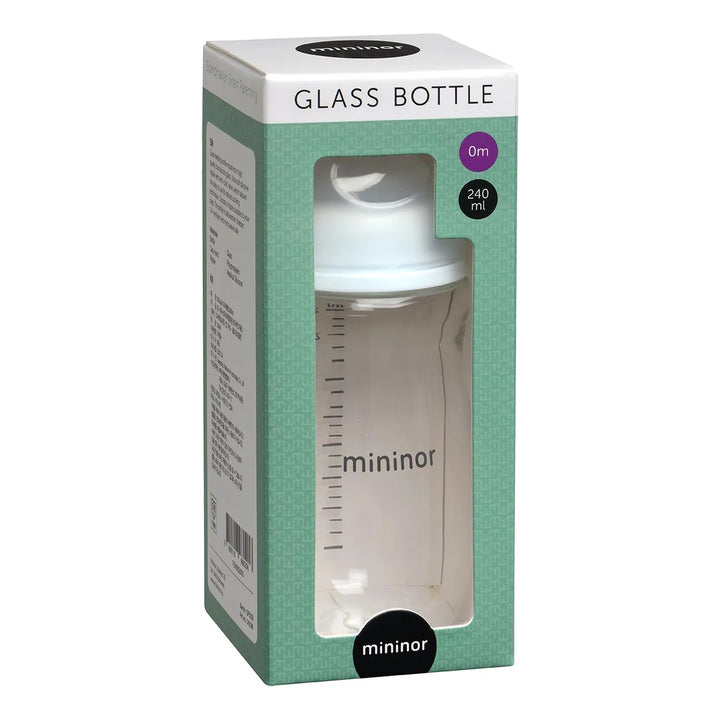 Mininor Glass Feeding Bottle 240ml  0mth+