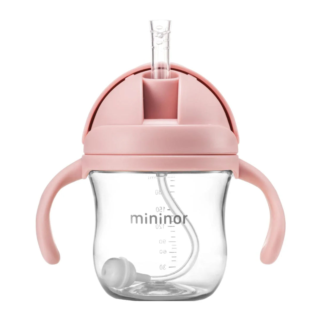 Mininor Straw Bottle Tritan 220ml - ROSE
