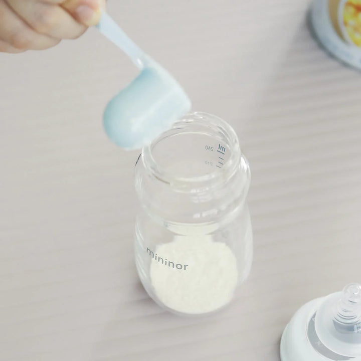 Mininor Glass Feeding Bottle 240ml 3mth+