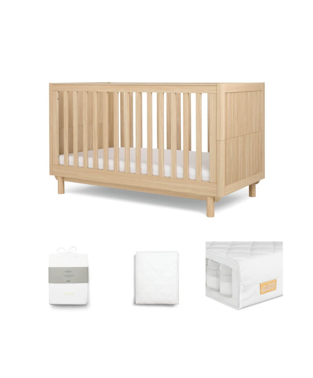 Mamas & Papas Oska Cotbed Bundle (4 Pieces) - Oak