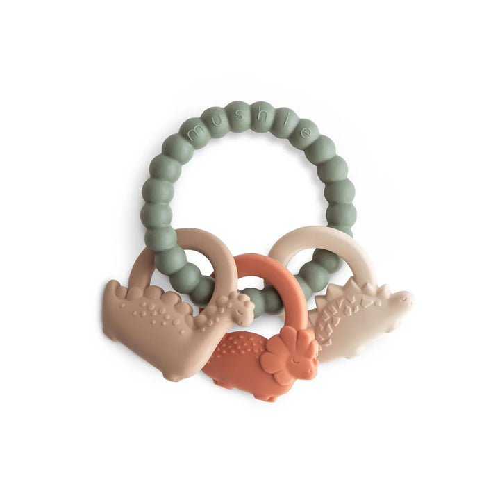 Mushie Mushie Teether Rings - Dino