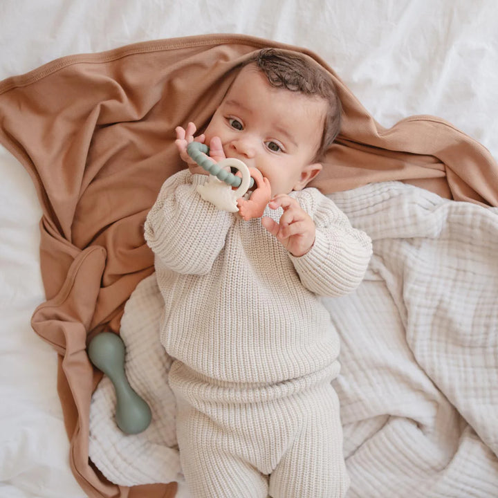 Mushie Mushie Teether Rings - Dino