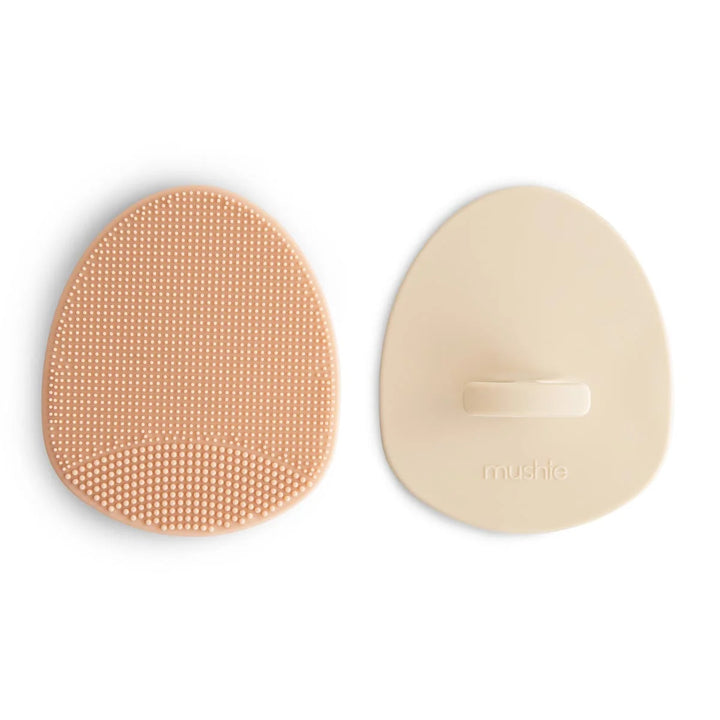 Mushie Cradle Cap Brush - Shifting Sand and Blush