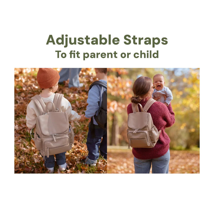OiOi Signature Mini Backpack 2.0 - Oat Vegan Leather