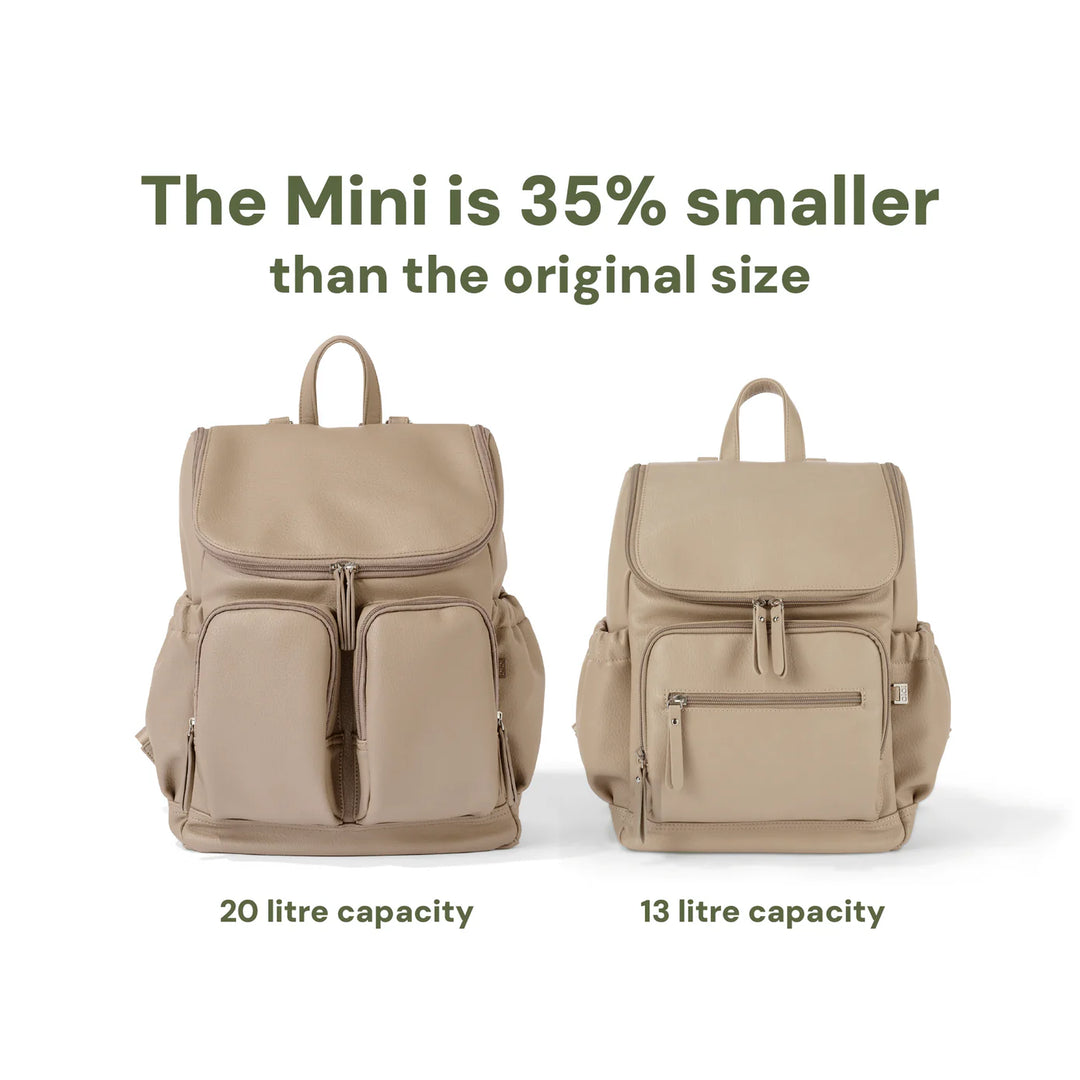 OiOi Signature Mini Backpack 2.0 - Oat Vegan Leather
