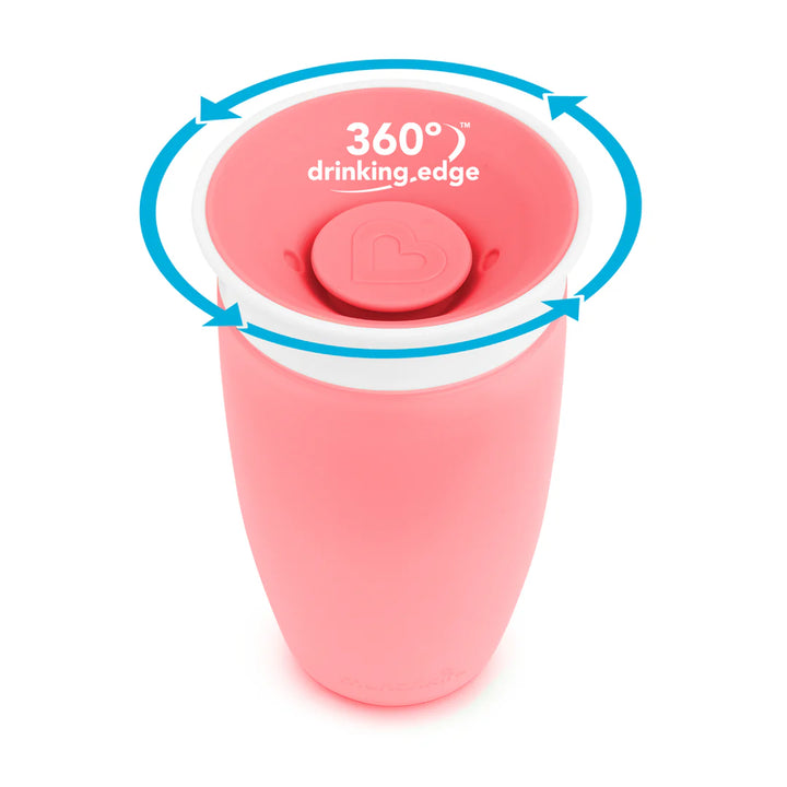 Munchkin 10oz Miracle 360° Sippy Cup - 1pk (Pink)