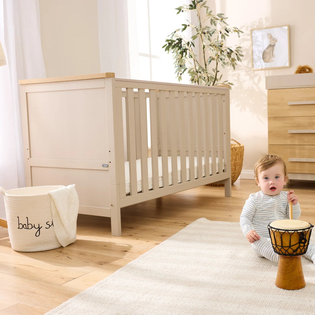 iL Tutto Misha Cot in Mushroom & Golden Oak