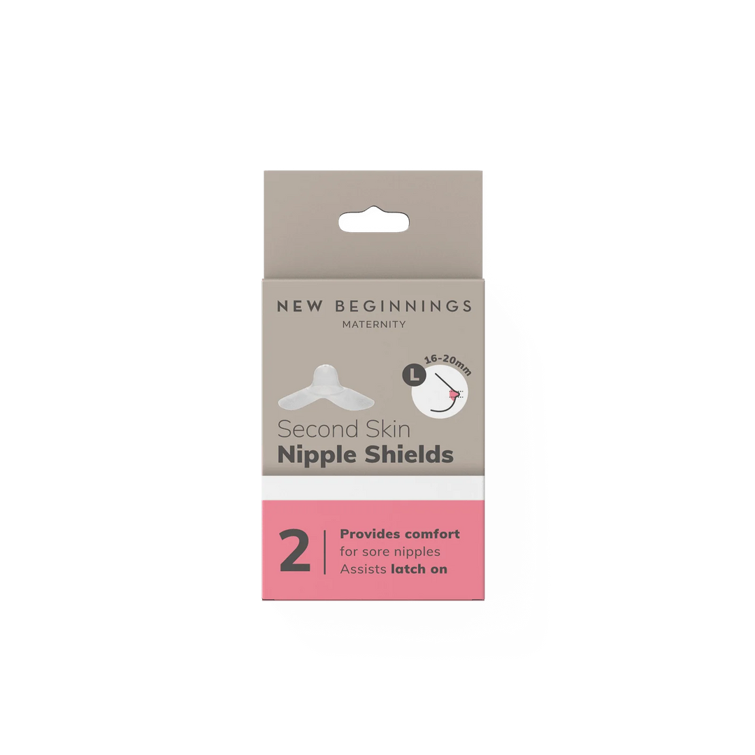 New Beginnings Second Skin Nipple Shields (2pk) L(16-20mm)