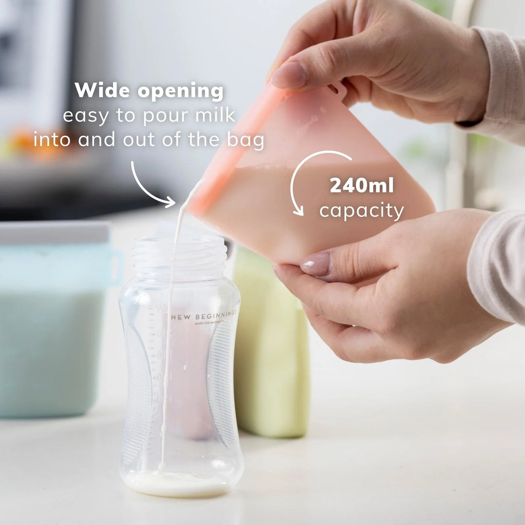 NEW BEGINNINGS SILICONE STORAGE BAGS 4pk