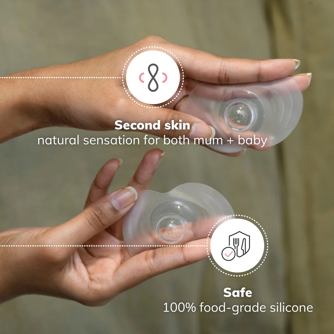 New Beginnings Second Skin Nipple Shields (2pk) L(16-20mm)