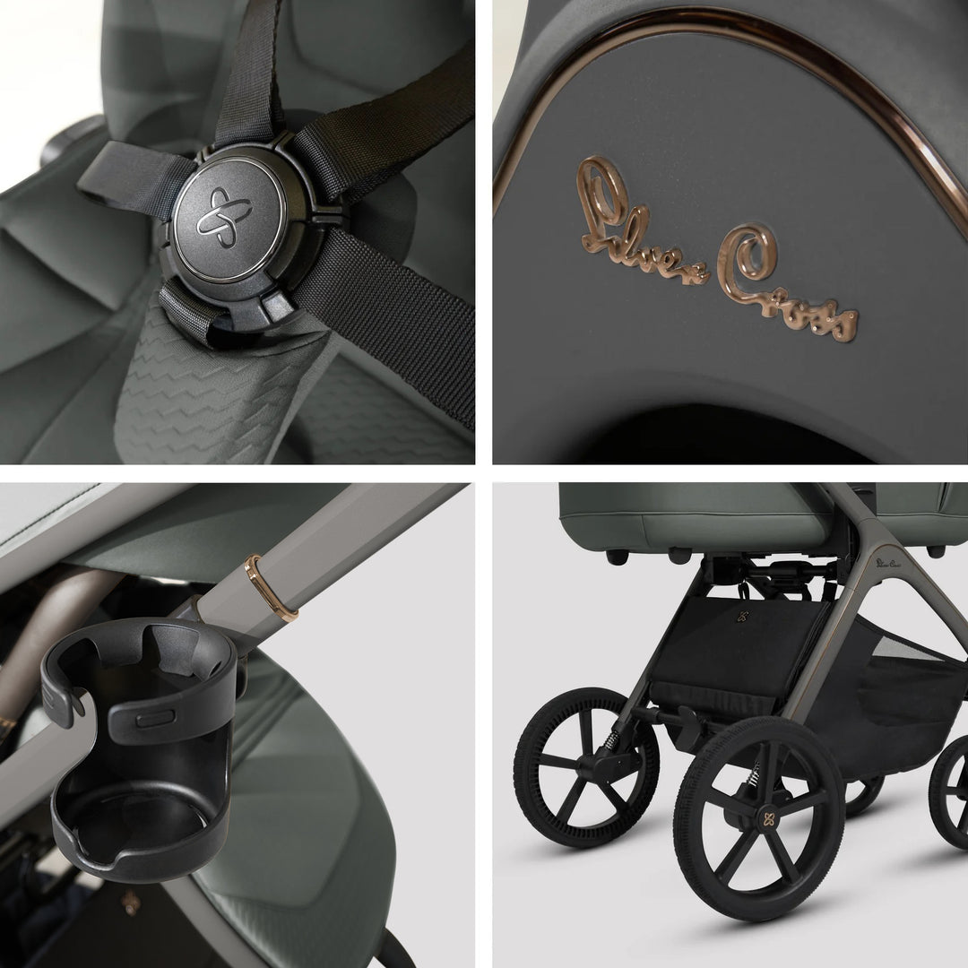 Silver Cross Cove with Carrycot (6 Piece) - Pewter