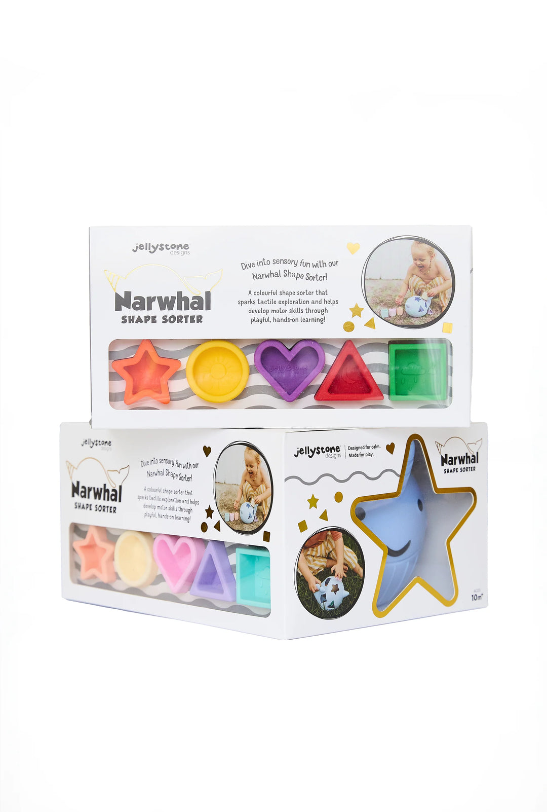 Jellystone Designs Narwhal Shape Sorter - Bright