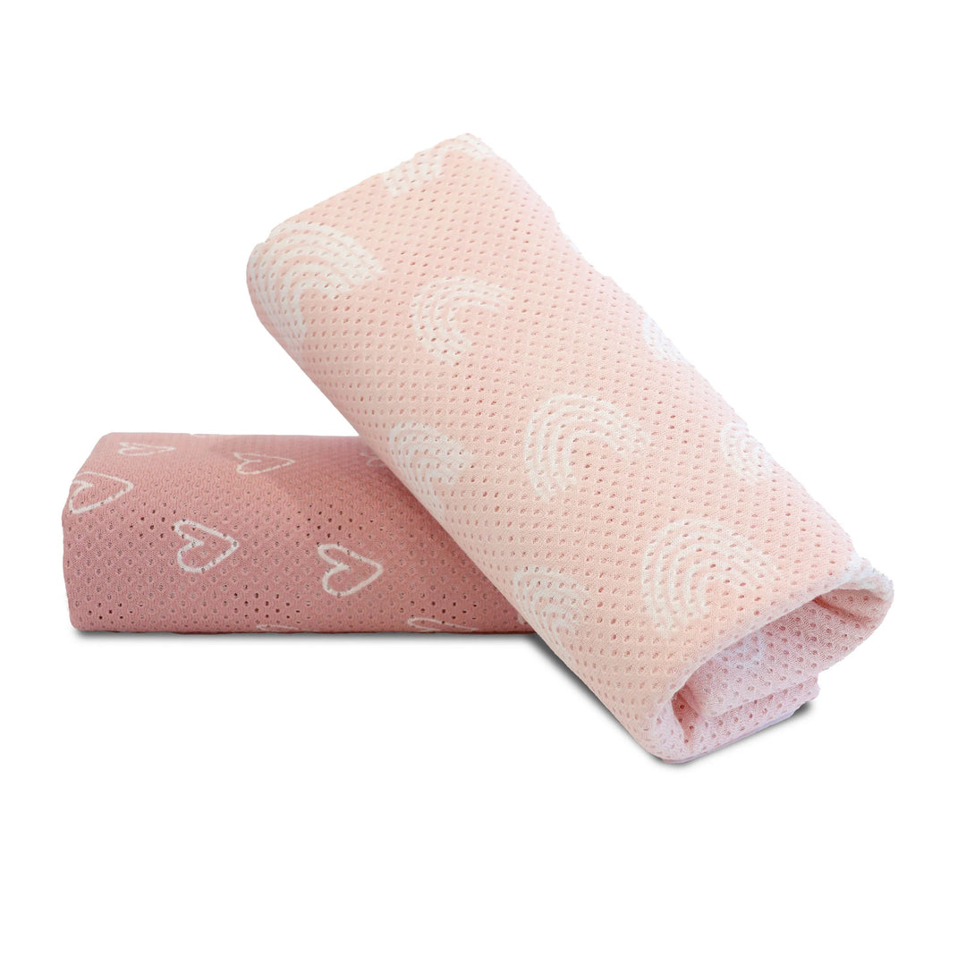 Bubba Blue Nordic 2pk AIR+ Mesh Nursing Scarf Berry/Rose