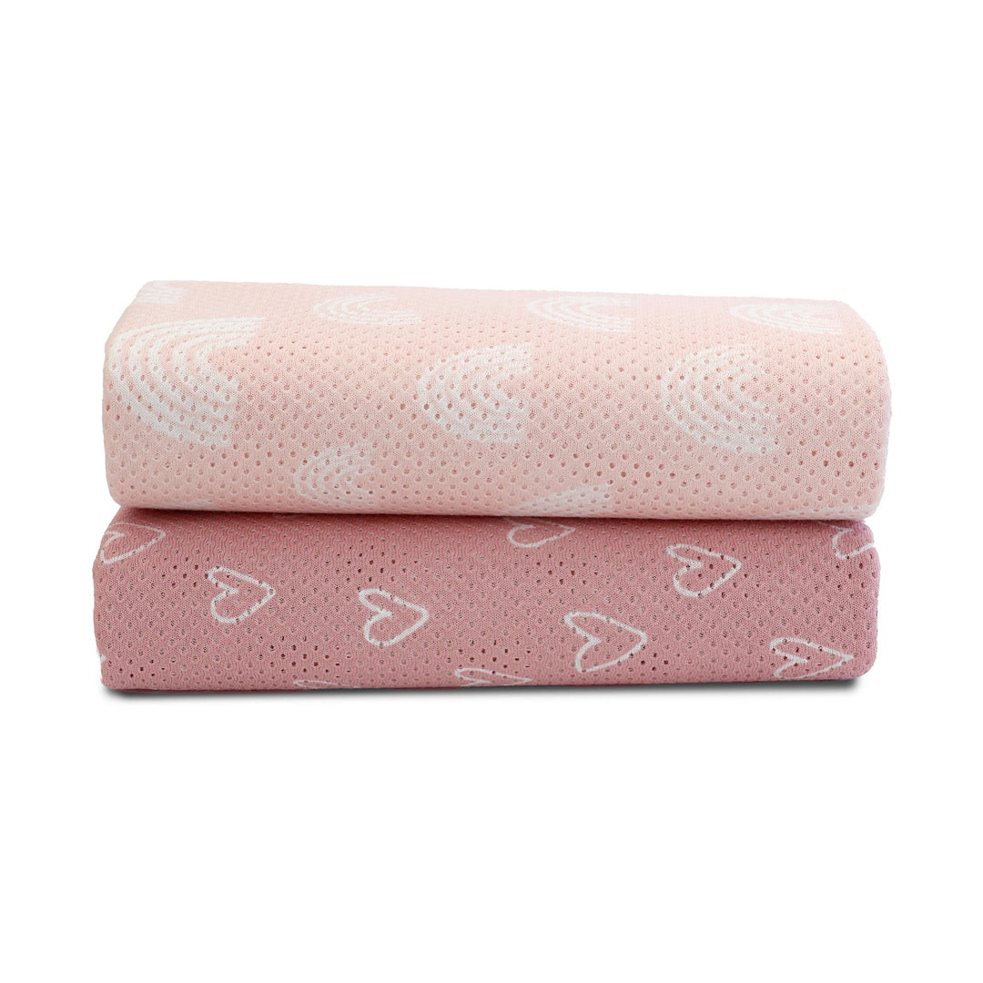 Bubba Blue Nordic 2pk AIR+ Mesh Nursing Scarf Berry/Rose