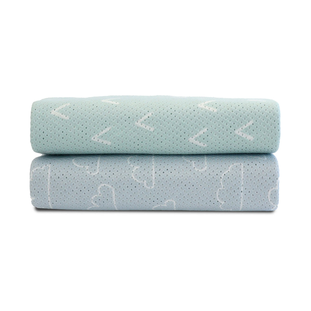 Bubba Blue Nordic 2pk AIR+ Mesh Nursing Scarf Sky/Mint