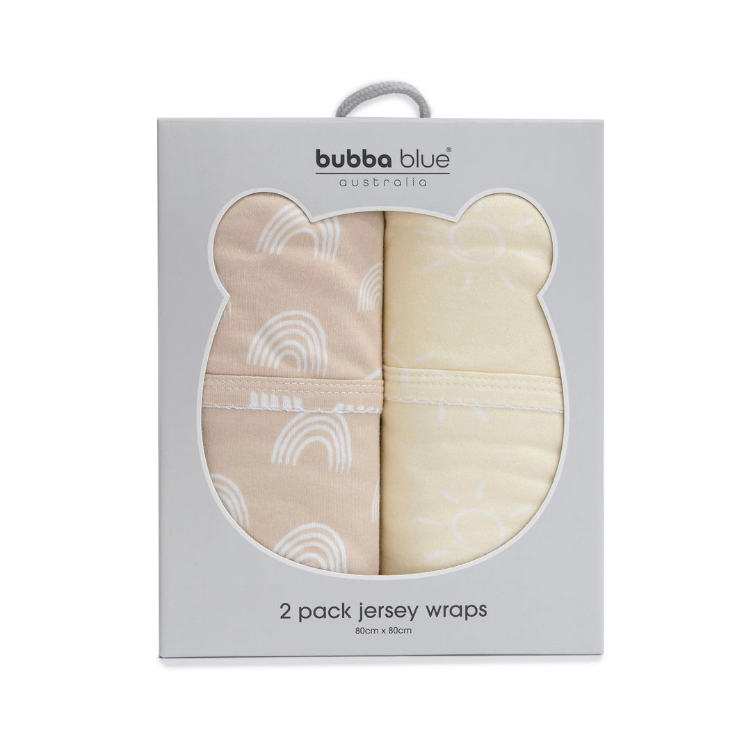 Bubba Blue Nordic 2pk Jersey Wrap Vanilla/Latte