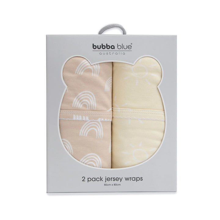 Bubba Blue Nordic 2pk Jersey Wrap Vanilla/Latte