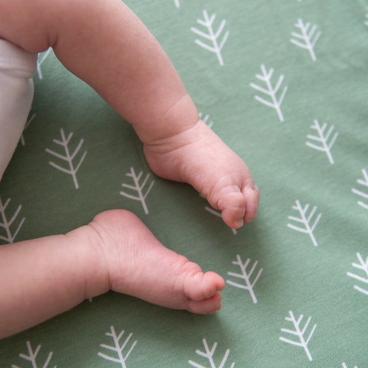 Bubba Blue Nordic 2pk Jersey Cot Fitted Sheets Avocado/Forest