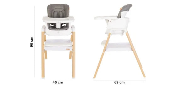iL Tutto Nova Evolutionary High Chair in Scandi Walnut and Ecru