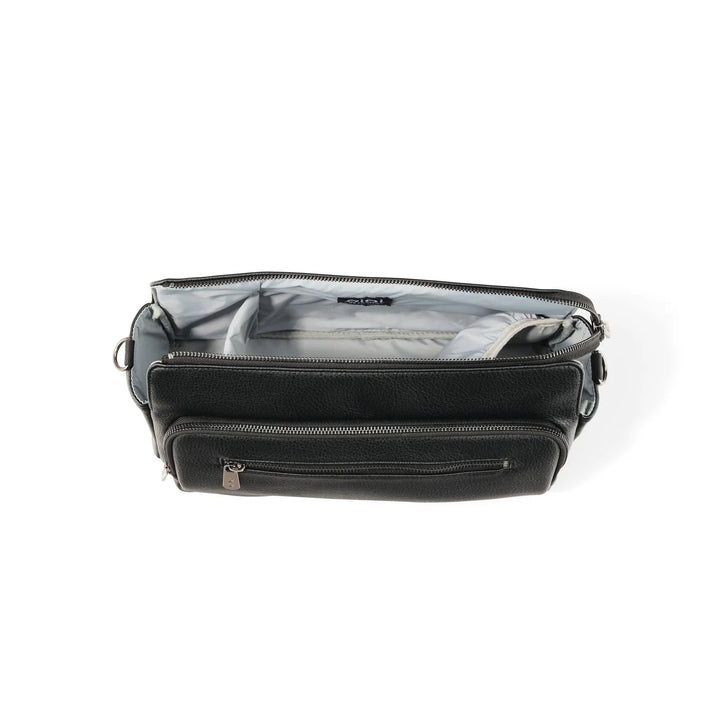 OiOi Multitasker Pram Caddy 2.0 - Black Vegan Leather