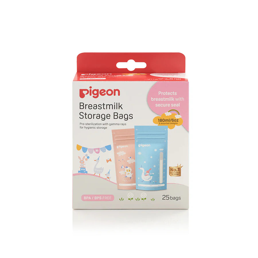 Pigeon  Breastmilk Storage Bags 25 Pack - Animals