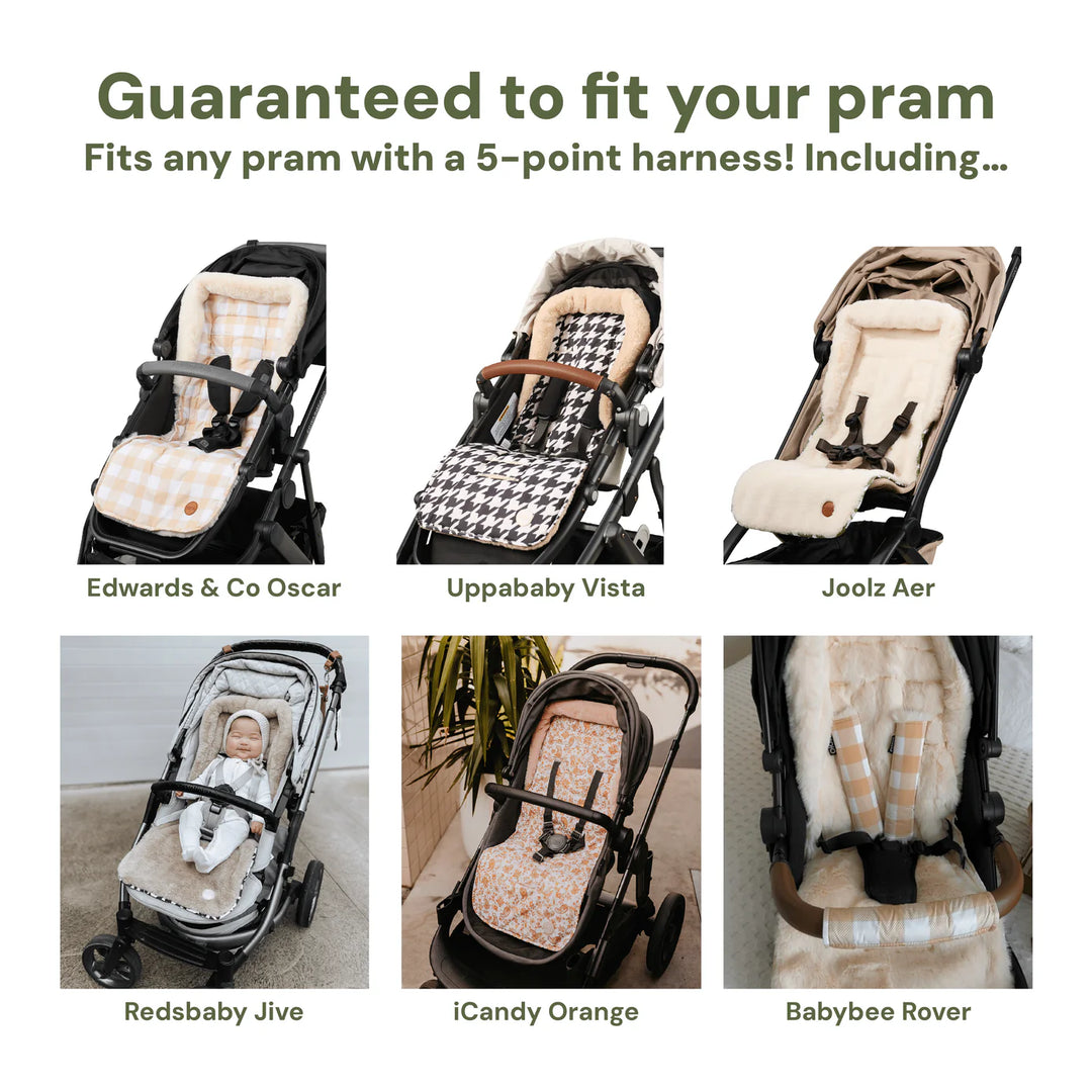 OiOi Cozy Fleece Pram Liner - Garden Party