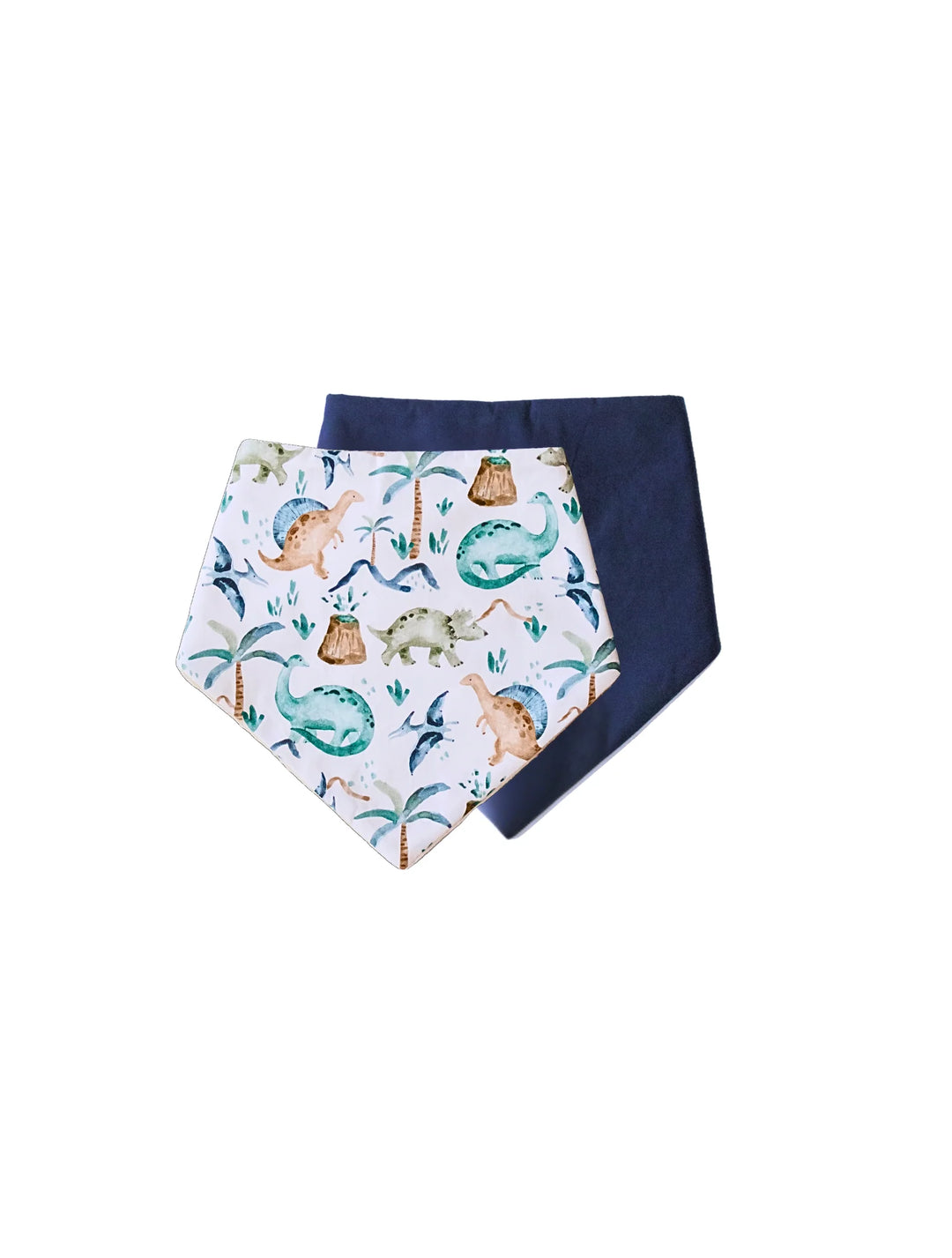 Bambella Designs Bandana Bibs 2 Pack | Wild Dinosaurs & Navy