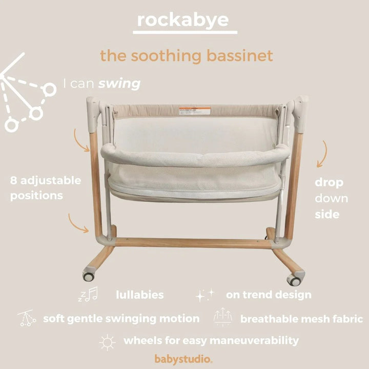 Baby Studio Rockabye V2 - The Soothing Bassinet (mattress included) NEW